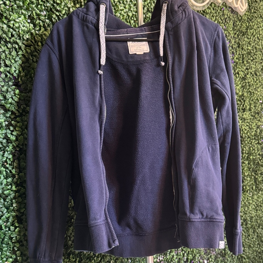 Fat Face Dark Blue Zip-Up Hoodie